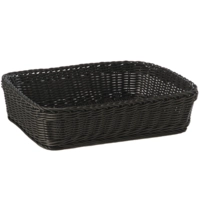 Korb rechteckig, 40 x 30 cm, H: 10 cm Polypropylen, schwarz Polypropylen, schwarz