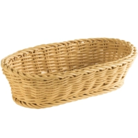 Baguette-Corbeille ovale 28 x 16 cm, H: 8 cm beige clair