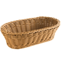 Baguette-Korb oval, 28 x 16 cm, H: 8 cm, beige Polypropylen Polypropylen