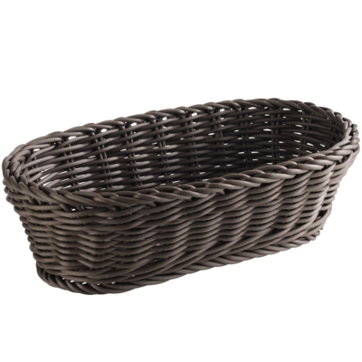 Baguette-Korb oval, 28 x 16 cm, H: 8 cm, braun Polypropylen Polypropylen_1