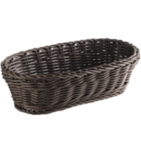Baguette-Korb oval, 28 x 16 cm, H: 8 cm, braun Polypropylen Polypropylen