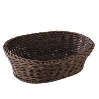 Korb oval, 25 x 19 cm, H: 6.5 cm, braun Polypropylen Polypropylen