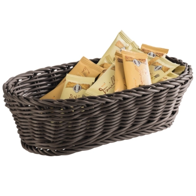 Baguette-Korb oval, 28 x 16 cm, H: 8 cm, braun Polypropylen Polypropylen_2