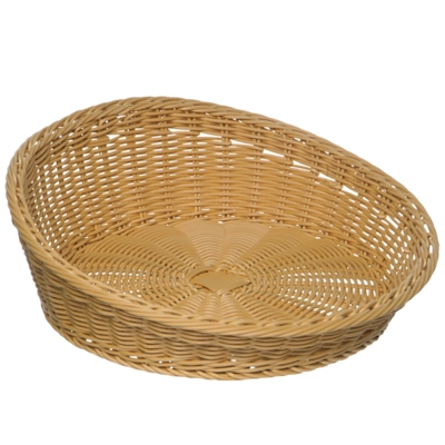 Korb rund, Ø 37 cm, H: 12/6 cm Polypropylen, hellbeige_1