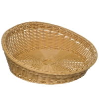 Korb rund, Ø 37 cm, H: 12/6 cm Polypropylen, hellbeige