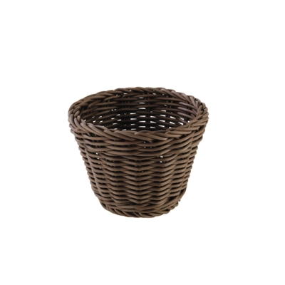 Korb rund, Ø 13 cm, H: 10 cm Polypropylen, braun_1