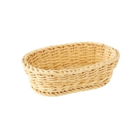 Korb oval, 19 x 12 cm, H: 6 cm Polypropylen, hellbeige