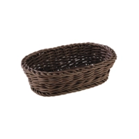 Korb oval, 19 x 12 cm, H: 6 cm Polypropylen, braun