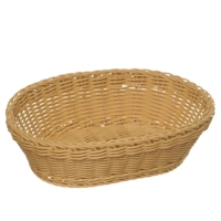 Baguette-Corbeille ovale 25 x 19cm H: 6.5 cm beige clair