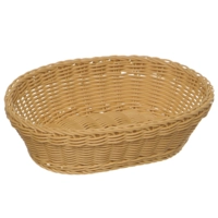 Corbeille ovale, 32 x 23 cm, H: 7 cm, beige clair 