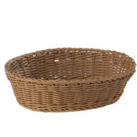 Baguette-Corbeille ovale 25 x 19cm H: 6.5 cm beige 