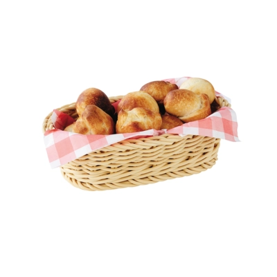 Korb oval, 19 x 12 cm, H: 6 cm Polypropylen, hellbeige_2