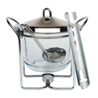 Feuerzangenbowle, Servierschale mit Stövchen, H: 28 cm, 4 Liter
