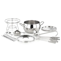 Service à fondue et pà punch, inox 