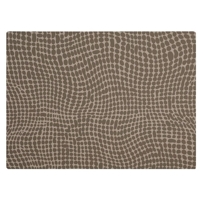 Set de table Velma, silicone, 45 x 33 cm,  brun clair, à pois_1