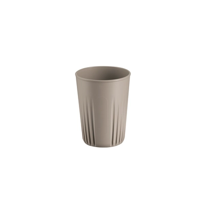 Mehrwegbecher, Togo, Ø 8.5 cm, H: 11 cm, 300 ml,  Polypropylen, beige / mokka mit Stapelnocke_2