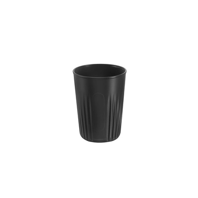 Mehrwegbecher, Togo, Ø 8.5 cm, H: 11 cm, 300 ml,  Polypropylen, schwarz mit Stapelnocke_2