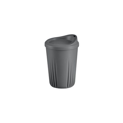 Mehrwegbecher, Togo, Ø 8.5 cm, H: 11 cm, 300 ml,  Polypropylen, anthrazit mit Stapelnocke_3