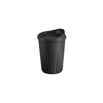 Mehrwegbecher, Togo, Ø 8.5 cm, H: 11 cm, 300 ml,  Polypropylen, schwarz mit Stapelnocke_3