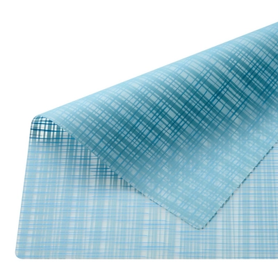 Set de table Velma, silicone, 45 x 33 cm,  bleu clair, à carreaux_3