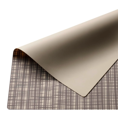 Set de table Velma, silicone, 45 x 33 cm,  brun clair, à carreaux_3