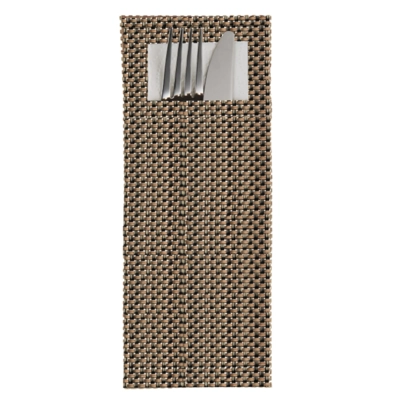 Pochette serviettes et couverts, 24x9 cm, beige _1