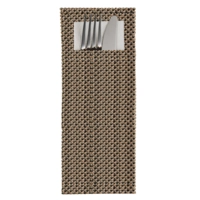 Pochette serviettes et couverts, 24x9 cm, beige 
