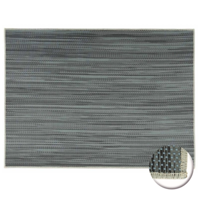 Set de table Tao,gris-bleu, PVC,ruban fin,45 x33cm _1