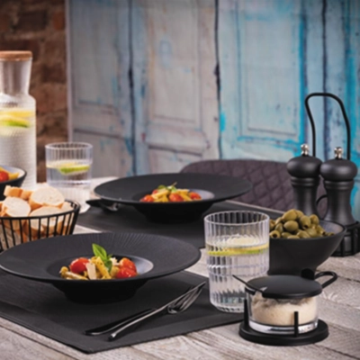 Set de table PVC Frames noir, ruban-fin 45 x 33 cm _2