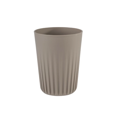 Mehrwegbecher, Togo, Ø 8.5 cm, H: 11 cm, 300 ml,  Polypropylen, beige / mokka mit Stapelnocke_1