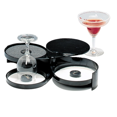 Glasumrander klappbar, 20 x 15.5 cm, H: 7 cm, ABS, schwarz_1