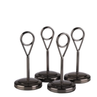 Kartenhalter, 4er Set , Ø 5 cm H: 10.5 cm Edelstahl, Gunmetal           