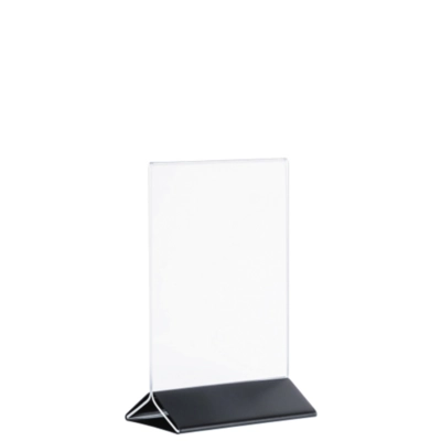 Kartenhalter Acryl, schwarz, DIN A6, 10.5 x 7cm, H: 17 cm_1
