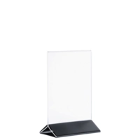 Kartenhalter Acryl, schwarz, DIN A6, 10.5 x 7cm, H: 17 cm