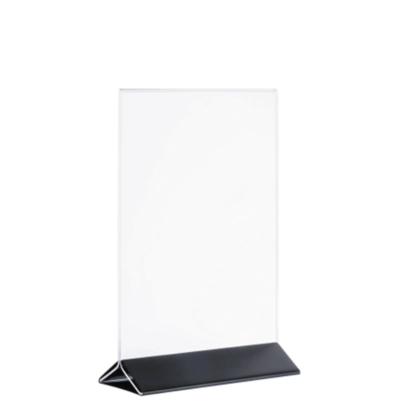 Kartenhalter Acryl, schwarz, DIN A5, 15 x 7cm, H: 23 cm_1
