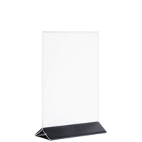 Kartenhalter Acryl, schwarz, DIN A5, 15 x 7cm, H: 23 cm