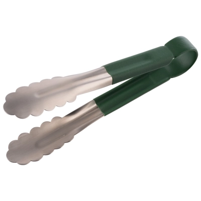 Pince universelle, manche verte, 24 x 3.5 cm,  revêtement mat, marquage HACCP_1