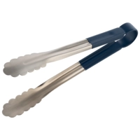 Pince universelle, manche bleue, 30 x 3.5 cm,  revêtement mat, marquage HACCP