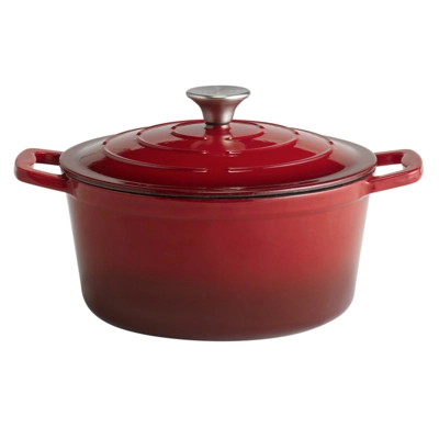 5 Stars Marmite avec couvercle Ø 25 cm, H: 11.5 cm  4 L, en fonte, rouge_1