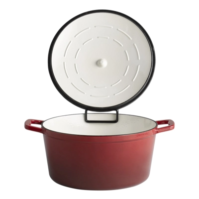 5 Stars Marmite avec couvercle, Ø 28 cm, H: 13 cm 6 L, en fonte, rouge_2