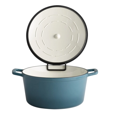 5 Stars Marmite avec couvercle, Ø 28 cm, H: 13 cm 6 L, en fonte, bleu_2