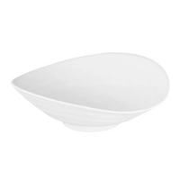 Schale Zen, 17.5 x 15.5 cm, H: 5.5 cm Melamin, weiss, Steinoptik