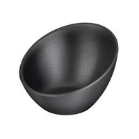 Schale Zen, Ø 12.5 cm, H: 8.5 cm Melamin, schwarz, Steinoptik