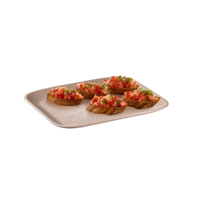 GN 1/2 Plateau Nero, 32.5 x 26.5 cm, H: 2.5 cm en mélamine, beige_2