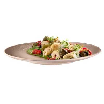 Assiette Nero Ø 33 cm, H: 3.5 cm en mélamine, beige_2