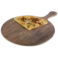 Plateau en mélamine imitation chêne, Ø 30 cm 