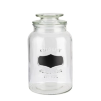 Pot en verre avec couvercle avec joint, H: 195 mm Ø 115 mm, 1.2l