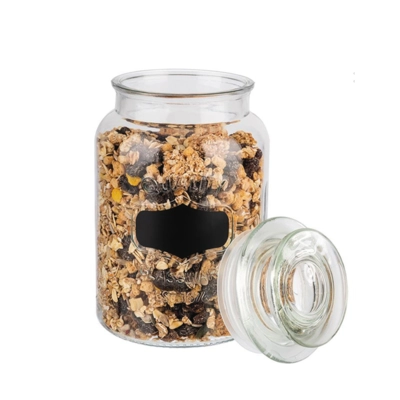 Pot en verre avec couvercle avec joint, H: 180 mm Ø 110 mm, 1.0l_2