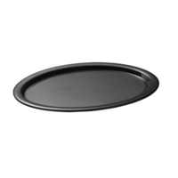Serviertablett Kaffeehaus, 28.5 x 21.5 cm, H:1.5cm oval, Melamin, schwarz