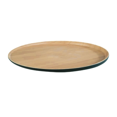 Plateau Frida noir, Ø 31.5 cm, H: 1.5 / 2.5 cm en mélamine_1